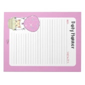Little Pink Kitty Daily Planer Lined Notizblock (Vorderseite)