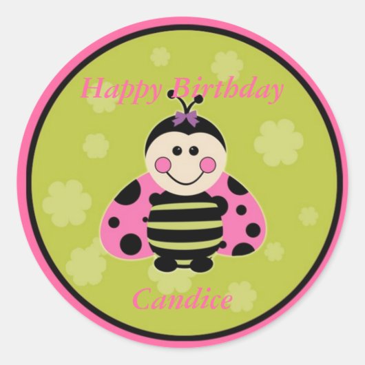 Little Pink Ladybug Sticker (Vorderseite)