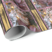 Little Pink Santa Gala 30" x 6' Geschenkpapier (Rolleneckpunkt)