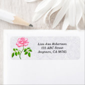 Little Pink Tee Rose Address Labels (Insitu)