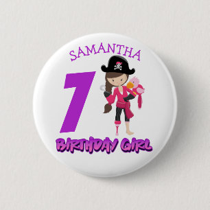 Little Pirate 7. Geburtstag Button