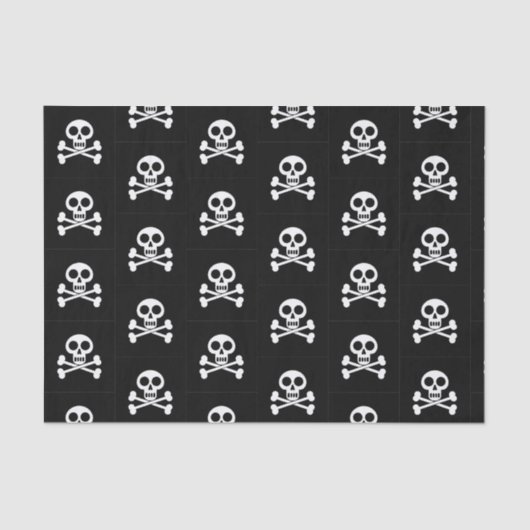Little Pirate Kids Skull und Crossbones Geburtstag Seidenpapier (Vorderseite)