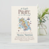 Little Pirate Nautical Es ist Boy Baby Shower Einladung (Stehend Vorderseite)