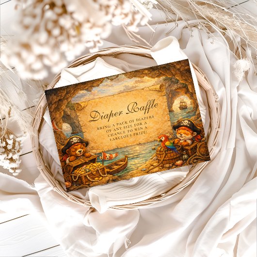 Little Pirates Treasure Voyage Diapper Raffle Begleitkarte