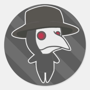 Little Plague Doctor Runder Aufkleber