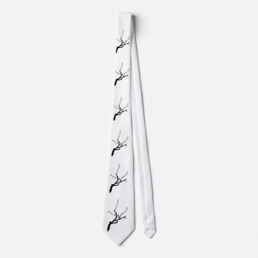 Little Plum Blossom Twig Krawatte (Vorderseite)