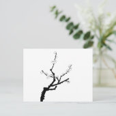 Little Plum Blossom Twig Postkarte (Stehend Vorderseite)
