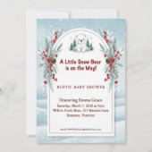 Little Polar Bear Winter Baby Shower Invitation Einladung (Vorderseite)