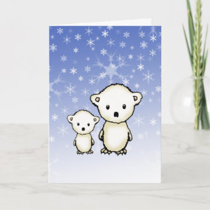 Little Polar Bears Weihnachtskarte Feiertagskarte