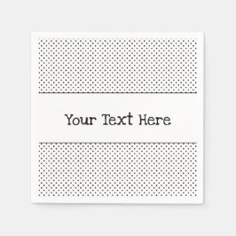 Little Polka Dots Schwarz und Weiß Serviette