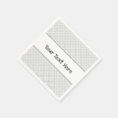 Little Polka Dots Schwarz und Weiß Serviette (Ecke)