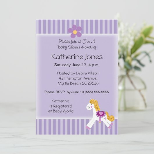 Little Pony Einladung (Stehend Vorderseite)