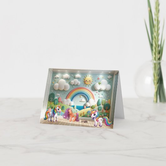 Little Pony und Unicorns Karte (Vorderseite)