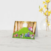 Little Pony und Unicorns Karte (Gelbe Blume)