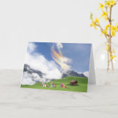 Little Pony und Unicorns Karte (Gelbe Blume)