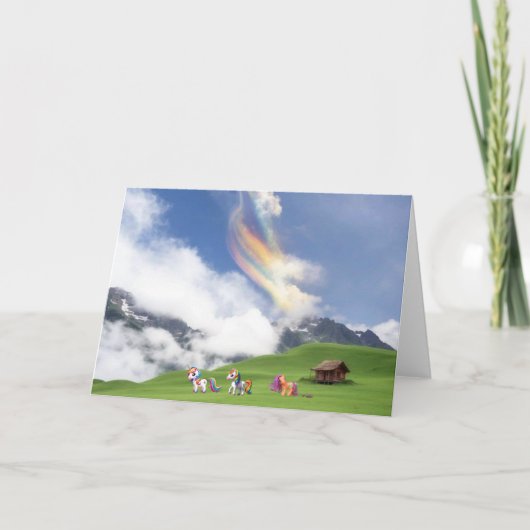 Little Pony und Unicorns Karte (Vorderseite)