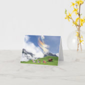 Little Pony und Unicorns Karte (Gelbe Blume)