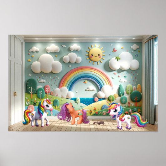 Little Pony und Unicorns Poster (Vorne)