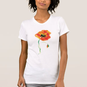 Little Poppy Front Print T - Shirt