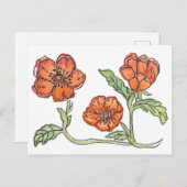 Little Poppy Postkarte (Vorne/Hinten)