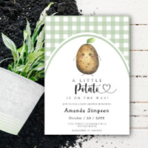 Little Potato Baby Dusche Einladung