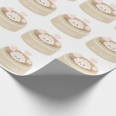 Little Potsticker Baby Shower Weißes Packpapier (Ecke)