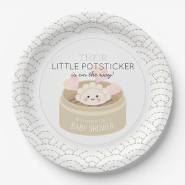 Little Potsticker White Baby Shower Teller