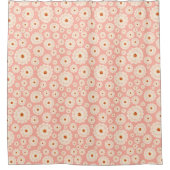 Little Powder Pink Blume Duschvorhang (Vorderseite)