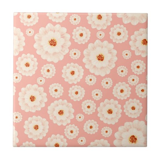 Little Powder Pink Blume Fliese (Vorderseite)