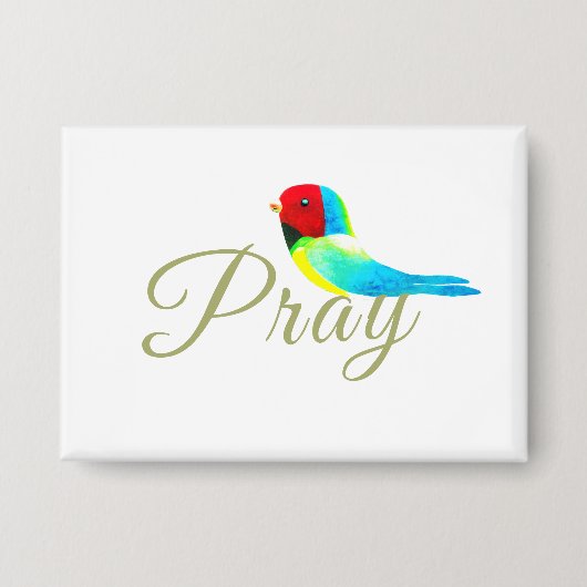 Little Prayer Bird Button (Vorderseite)