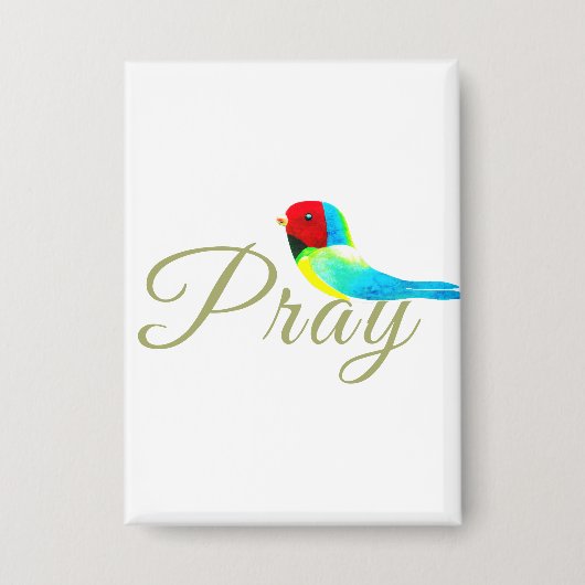 Little Prayer Bird  Button (Vorderseite)