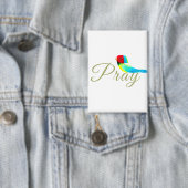 Little Prayer Bird  Button (Insitu)