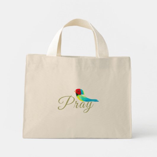 Little Prayer Bird  Mini Stoffbeutel (Rückseite)