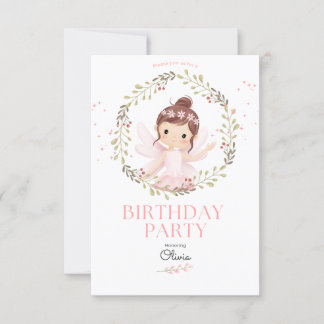 Little Pretty Ballerinas Ballet Birthday Party  Einladung