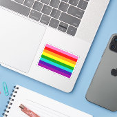 Little Pride Flag Sticker (Laptop mit iPhone)