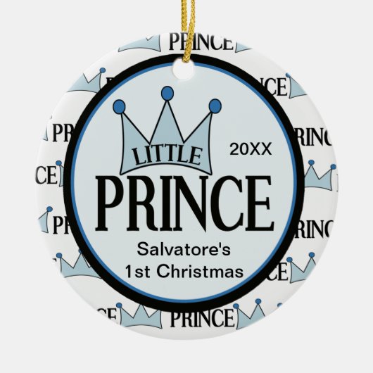 Little Prince 1. Weihnachtsdekoration Keramikornament (Vorne)
