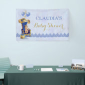 Little Prince Baby Boy Gold Crown Royal Blue Banner (Messeveranstaltung)