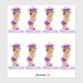 Little Prince Baby Boy Lila Goldkrone Aufkleber (Blatt)