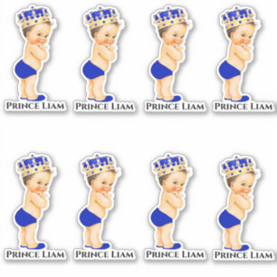 Little Prince Baby Boy Royal Blue Aufkleber