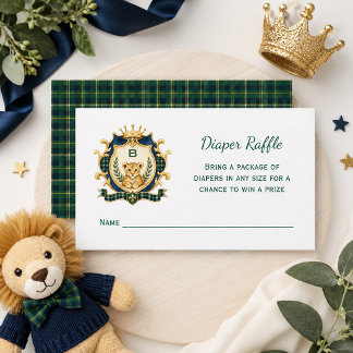 Little Prince Baby Boy Shower Windel-Raffle | Begleitkarte