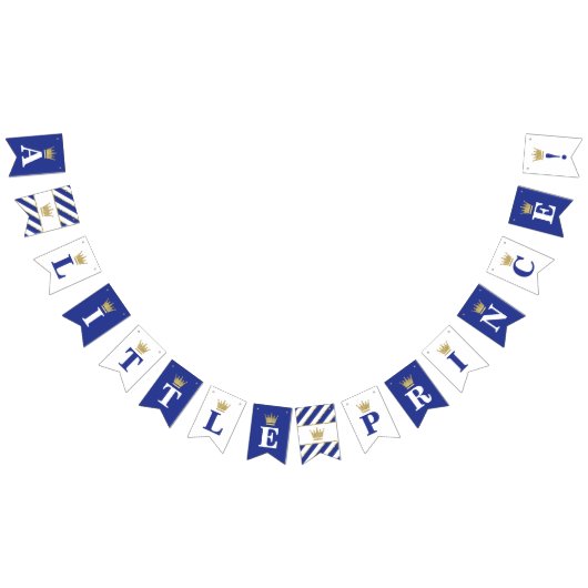 Little Prince Baby Duschbanner, Royal Blue Wimpelkette (Alle)