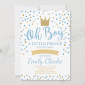 Little Prince Baby Dusche Einladung Royal Dusche (Vorderseite)