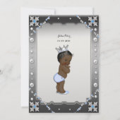 Little Prince Baby Dusche Einladung, trendig, schi Einladung (Rückseite)