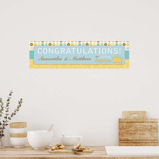 Little Prince Baby Shower Banner Poster (Küche)