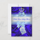 Little Prince Baby Shower Boy Royal Blue 2 Einladung (Vorderseite)