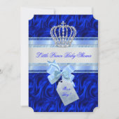 Little Prince Baby Shower Boy Royal Blue Einladung (Vorderseite)