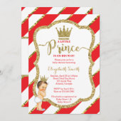 Little Prince Baby Shower Einladung, Imitate Glitz Einladung (Vorne/Hinten)