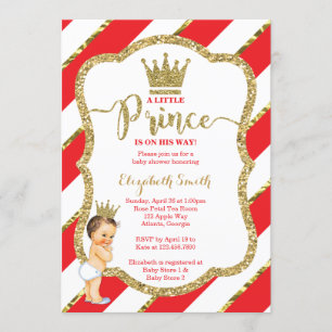 Little Prince Baby Shower Einladung, Imitate Glitz Einladung