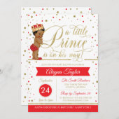 Little Prince Baby Shower Einladung, Imitate Glitz Einladung (Vorne/Hinten)