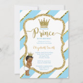 Little Prince Baby Shower Einladung, Imitate Glitz Einladung (Vorderseite)